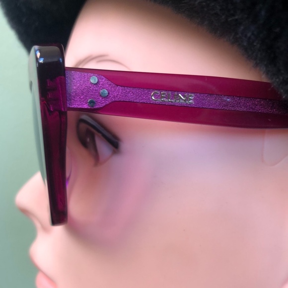 Celine Acetate Butterfly Sunglasses Womens CL401871 Purple Made in Italy main image 4